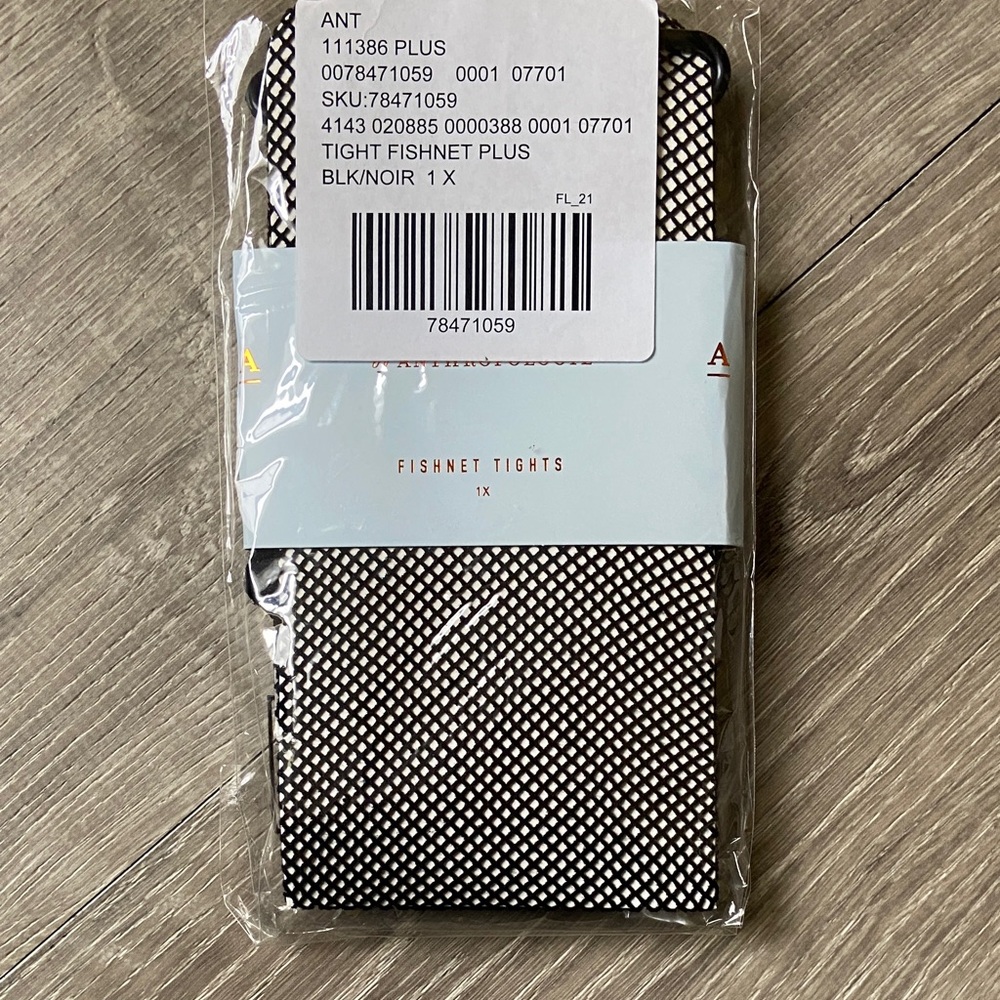 NWT Anthropologie Black Fishnet Tights